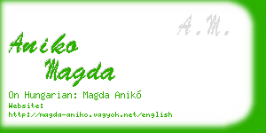 aniko magda business card